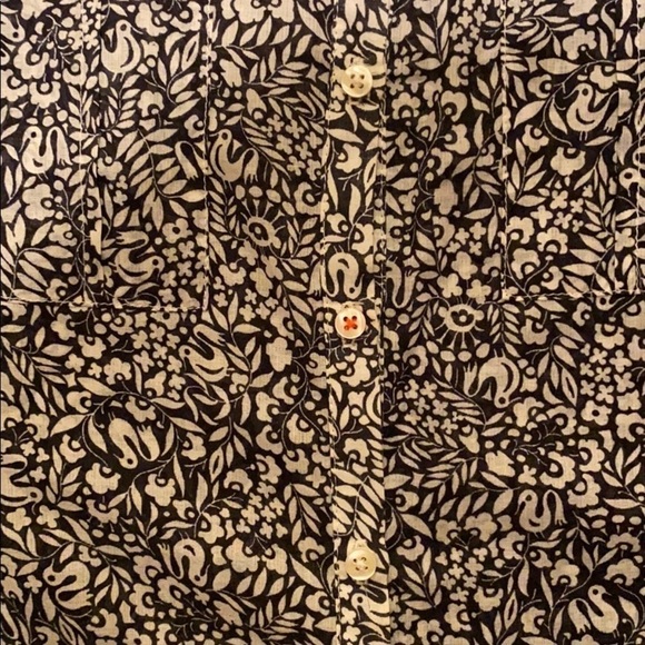 Anthropologie Holding Horses bird floral black top - Picture 4 of 8